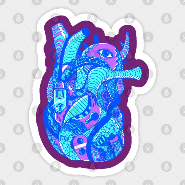 Blue Light Heart Sticker by kenallouis